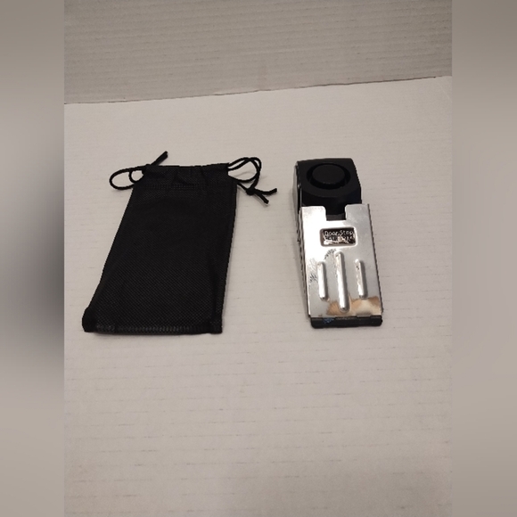 Door stop alarm black with silver metal stop cover - Picture 1 of 14